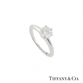 Tiffany & Co. Platinum Setting Band Ring XXX 1.12ct I/VVS1